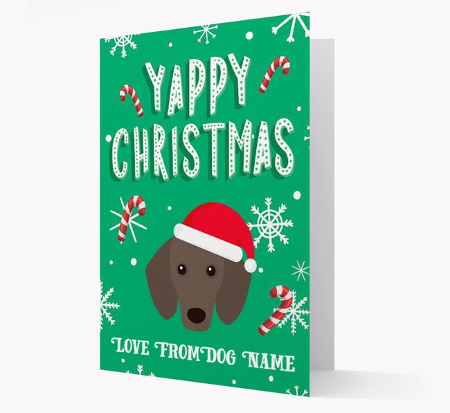 Personalised 'Yappy Christmas' Card with {breedFullName} Christmas Icon